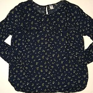 Old Navy Long Sleeve Dainty Floral Ruffle Top